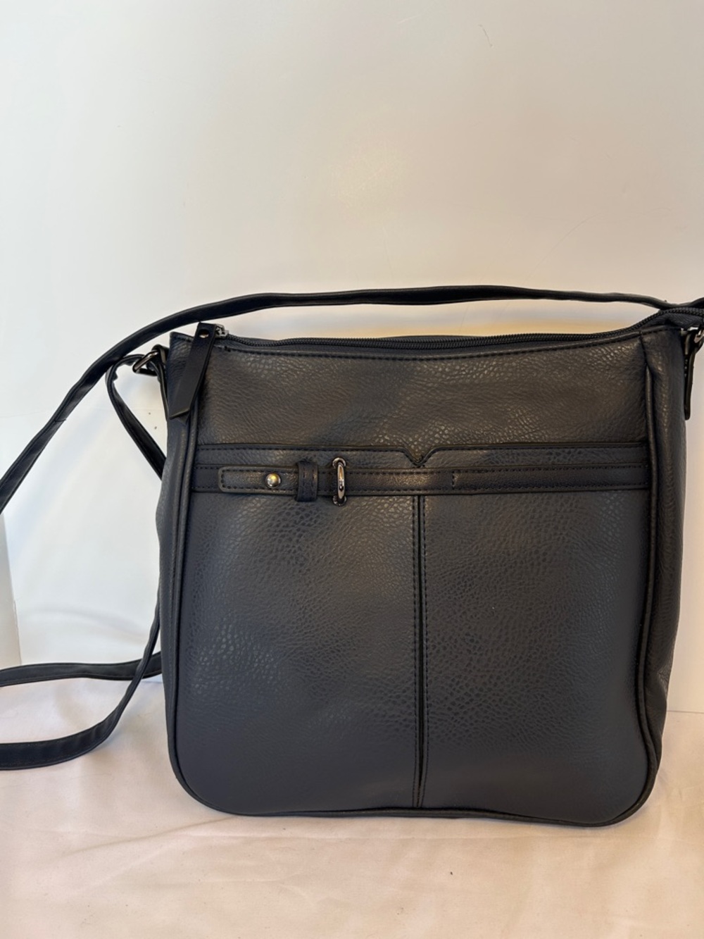 Mia and Luca  Navy Blue Pebbled Crossbody Shoulder Bag